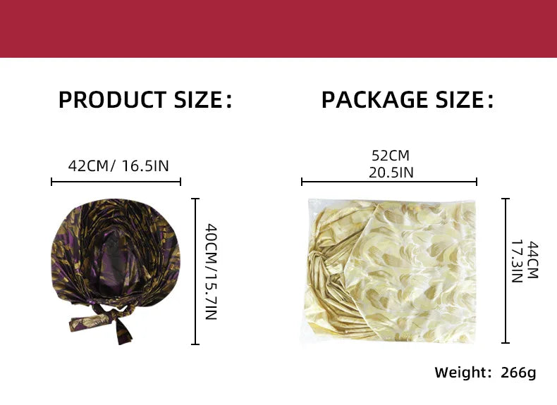 African Autogele Gele Headtie | Ready-to-Wear Women's Turban Cap for Weddings & Parties | AvantBah