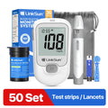 LinkSun G-425-3 Blood Glucose Meter Glucometer Full Set Medical Diabetes Blood Sugar Monitor Complete Kit Glucose Test Strips