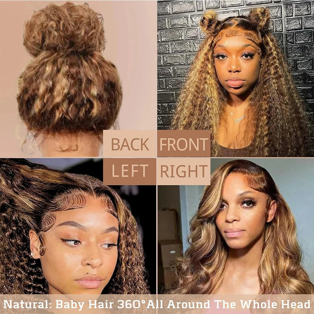 99J Deep Wave Frontal Wig 360 Full Hd Lace Front Wig Pre Plucked 250 High Density Burgundy Red Glueless Wig Human Hair
