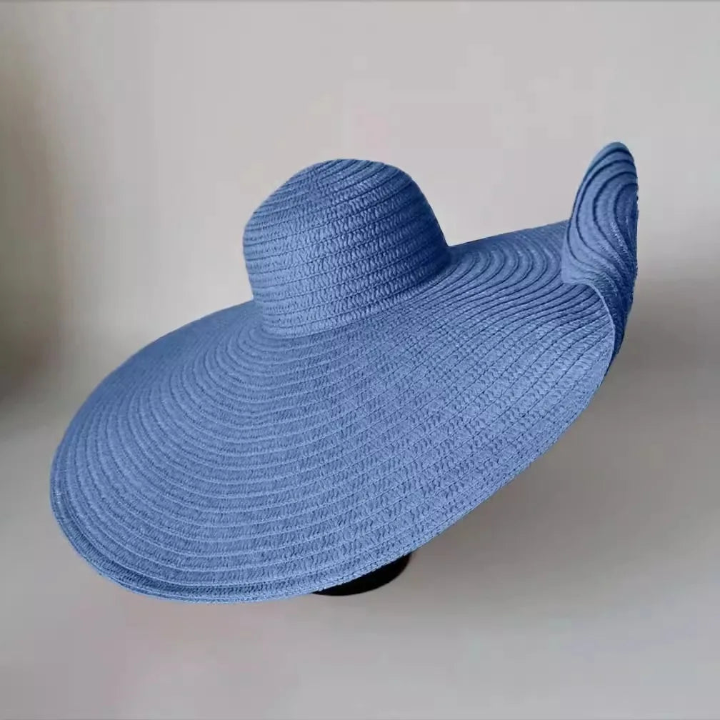 Oversized Beach Straw Hats for Women Floppy Extra Large Sun Visor Hat Wide Brim Summer Roll Up Big Beach Hat Women Foldable