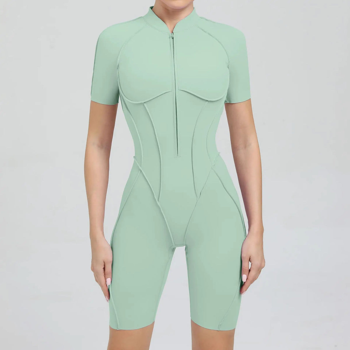 Women’s Sleeveless Yoga Jumpsuit with Open-Back Detail