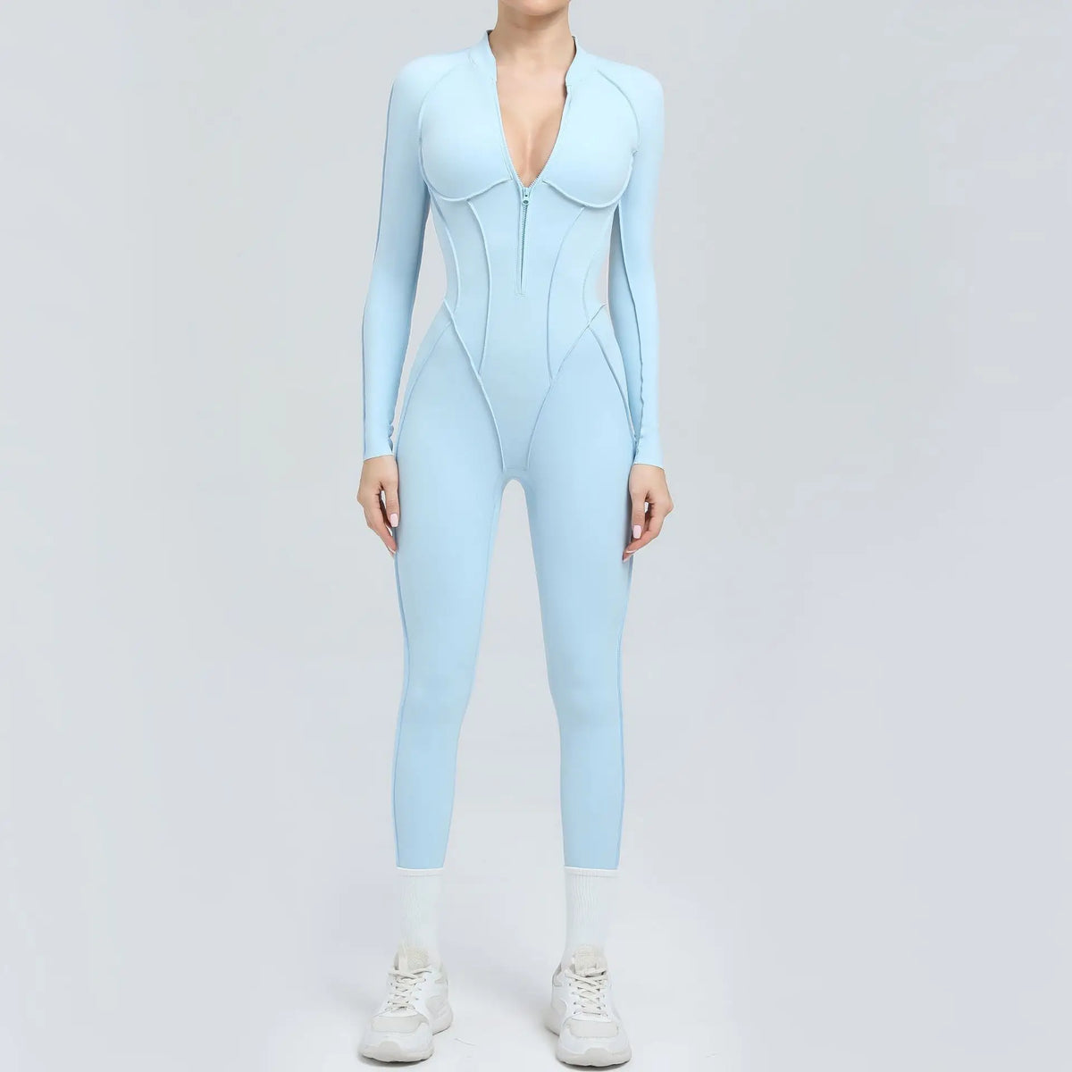 Women’s Sleeveless Yoga Jumpsuit with Open-Back Detail
