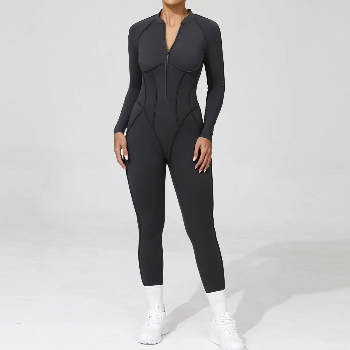 Women’s Sleeveless Yoga Jumpsuit with Open-Back Detail