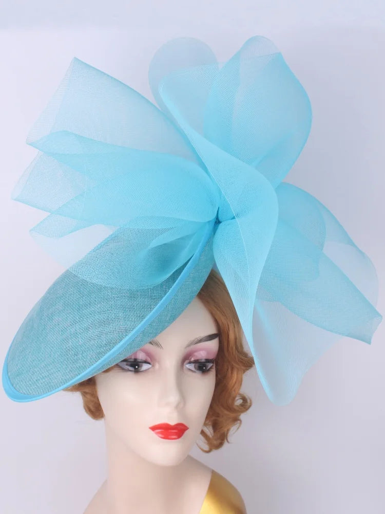 Elegant Wedding Mesh Flower Fascinator Hat for Women Tea Party Headpiece Royal Ascot