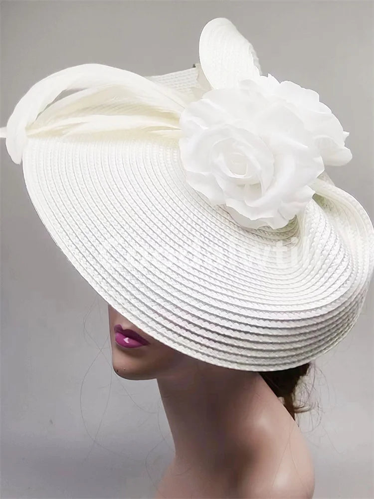 Women's Pillbox Fascinator Hat | Flower & Feather Headwear for Weddings & Ascot