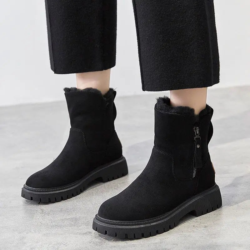 Women's Winter Velvet Warm Thick Cotton Furry Boots