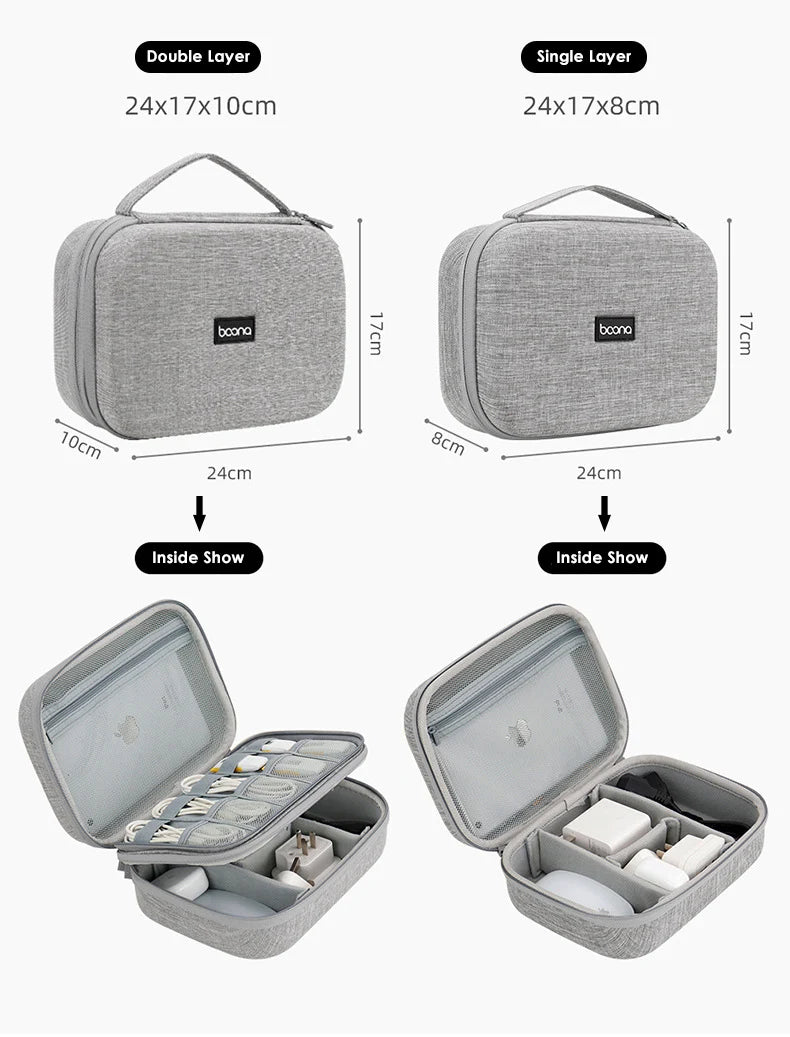 Sac de rangement HardDigital | Organiseur de voyage pour câbles, chargeurs et écouteurs | HotTrendyPicks