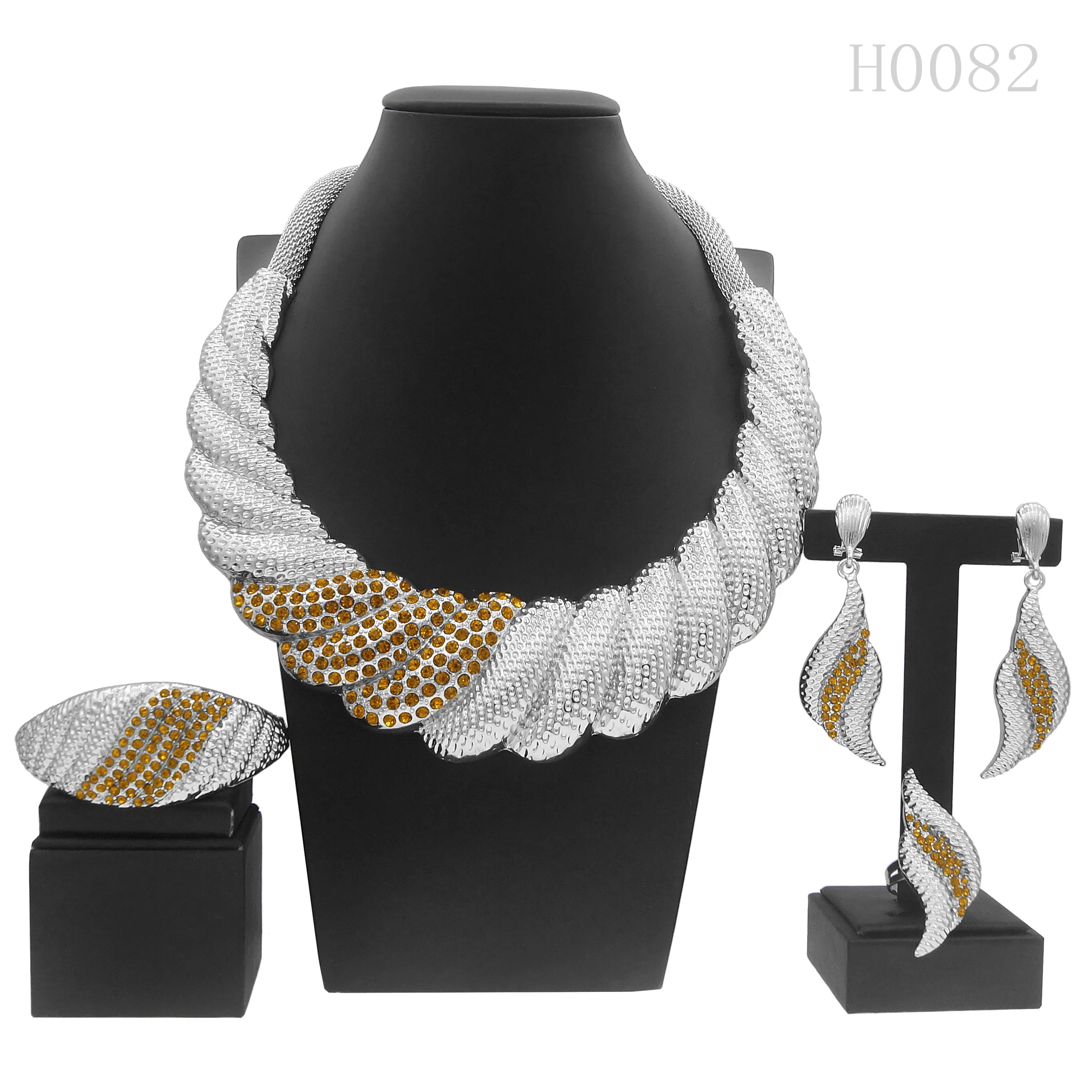 Dubai Gold Plated Jewelry Sets For Women Surround Big Necklace Plate 24K