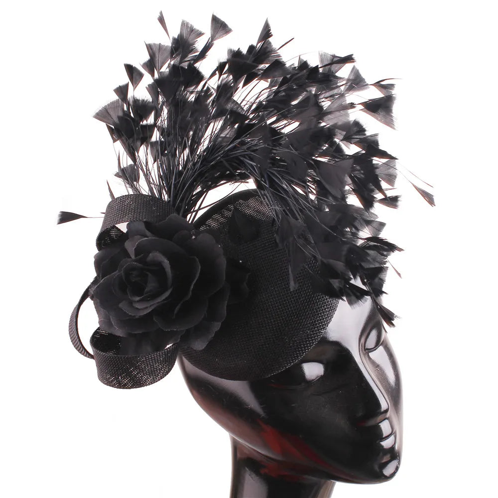 Rose Flower Pillbox Fascinator Hat | Elegant Wedding & Derby Headpiece