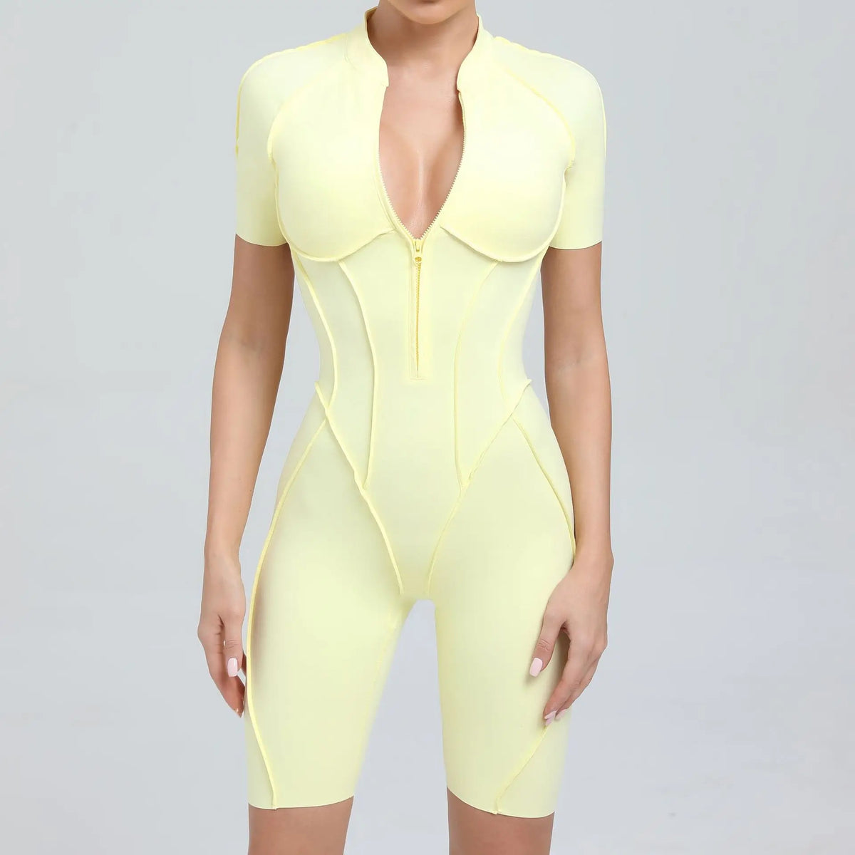 Women’s Sleeveless Yoga Jumpsuit with Open-Back Detail