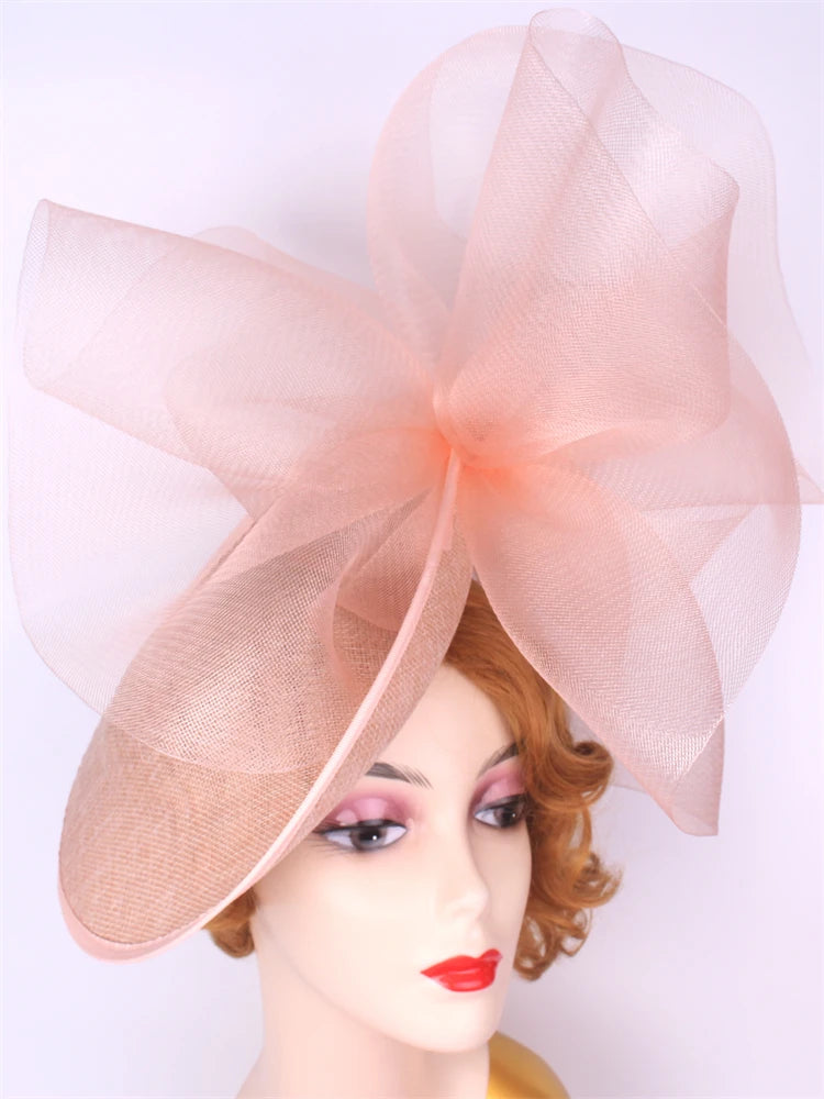 Elegant Wedding Mesh Flower Fascinator Hat for Women Tea Party Headpiece Royal Ascot