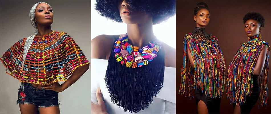 African Fashion Style Headscarf Earring for Women Handmade Ankara Print Women Ear Wear and Head Wrap 2 Pieces Wyb880