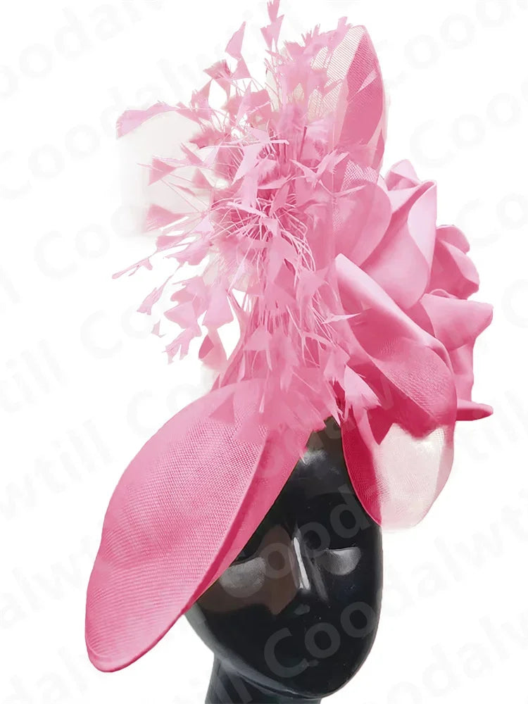Big Flower Fascinator Headband | Formal Tea Party & Cocktail Church Hat