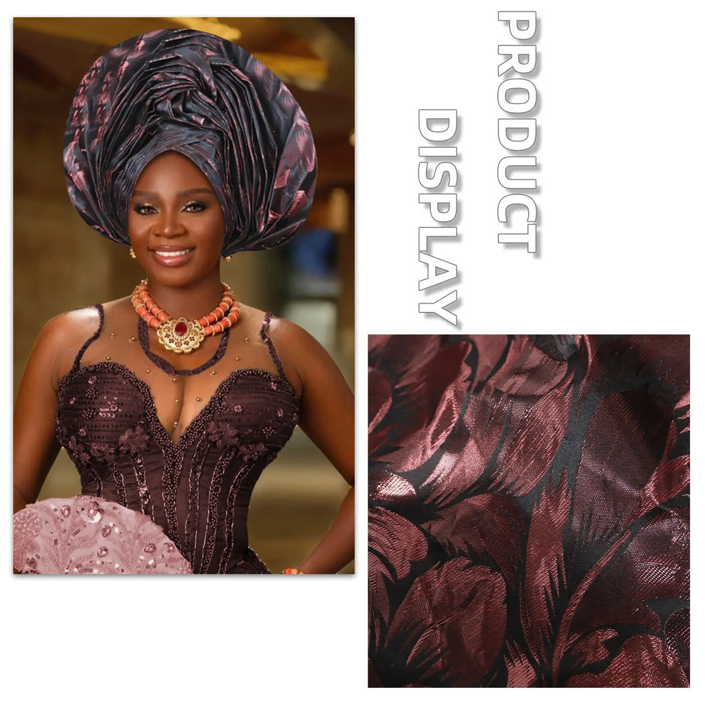 African Autogele Gele Headtie | Ready-to-Wear Women's Turban Cap for Weddings & Parties | AvantBah