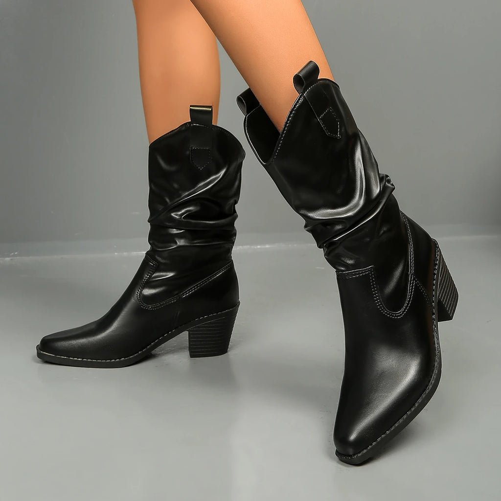 Winter Elegant Pointed Sexy Suede Midsole Boots Fashionable Hot Selling New Comfortable Large Size Women's Riding Boots