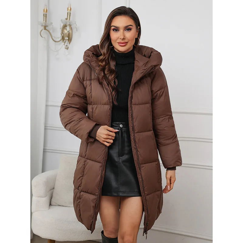 Women's Long Winter Parkas Thick Down Cotton Coat