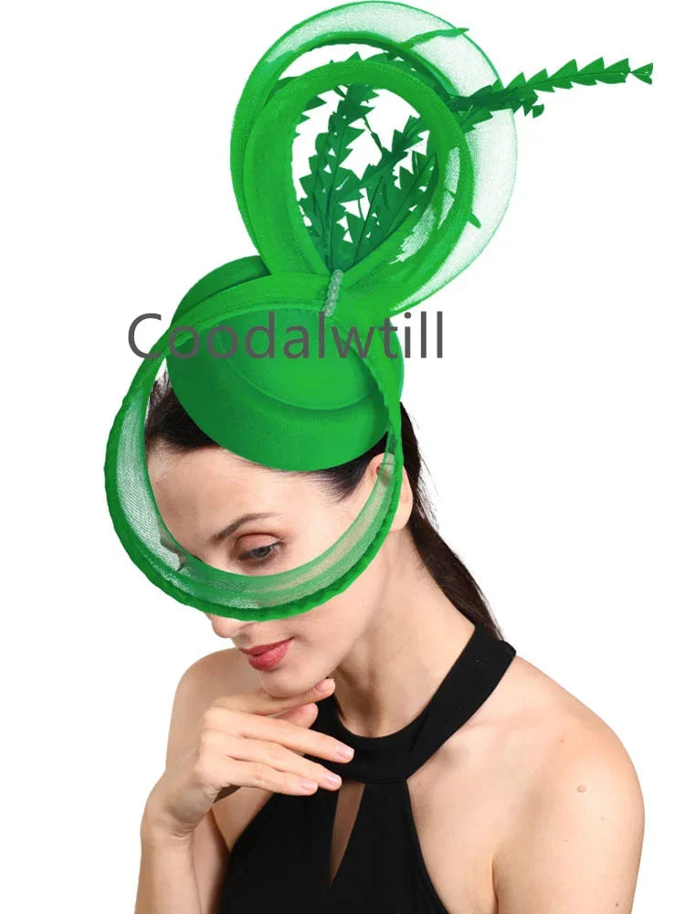 Women Cocktail Church Veils Pillbox Cap Fascinator Hat Accessories Elegant Ladies Femme Party Dinner Chapeau Cap Bride Headwear