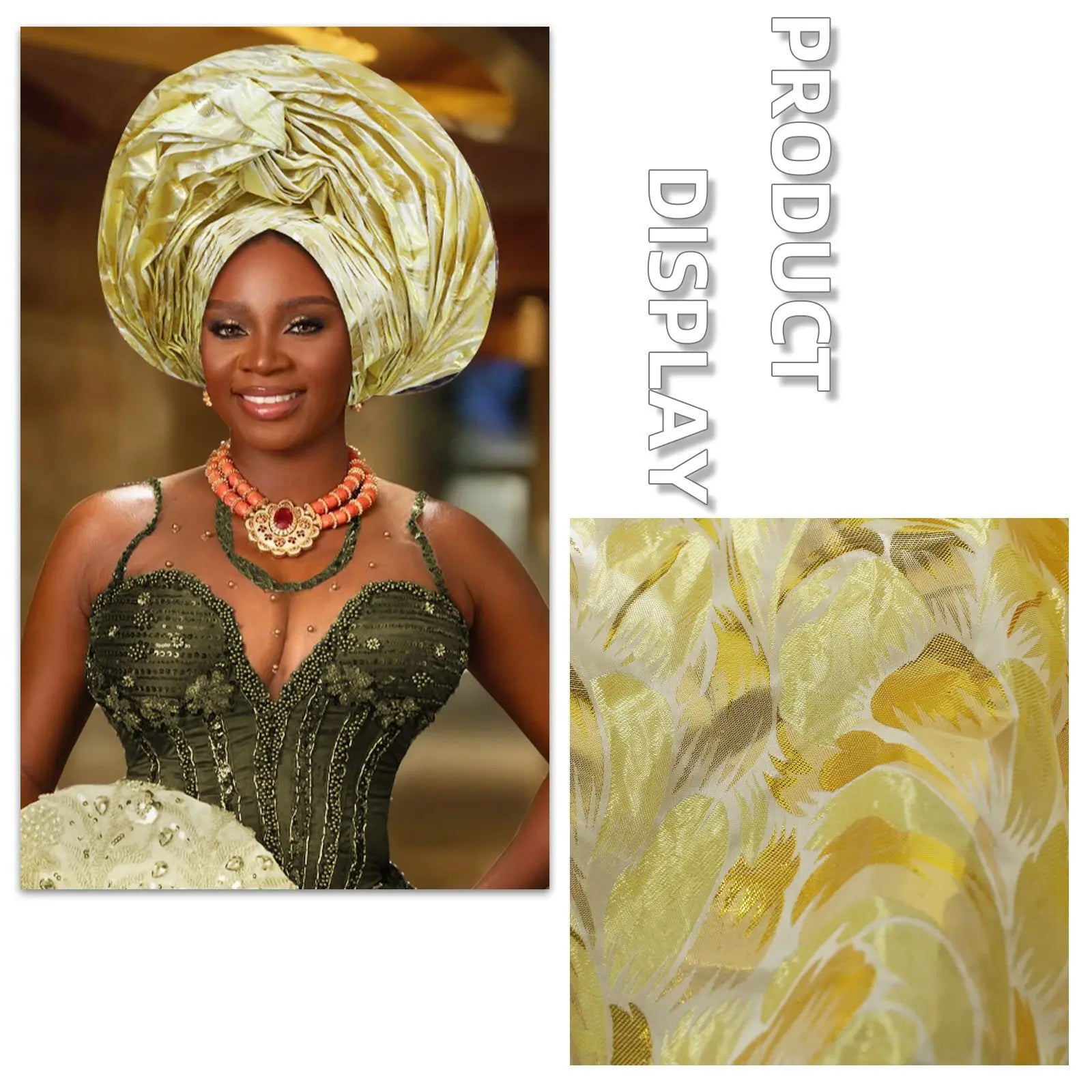 African Autogele Gele Headtie | Ready-to-Wear Women's Turban Cap for Weddings & Parties | AvantBah