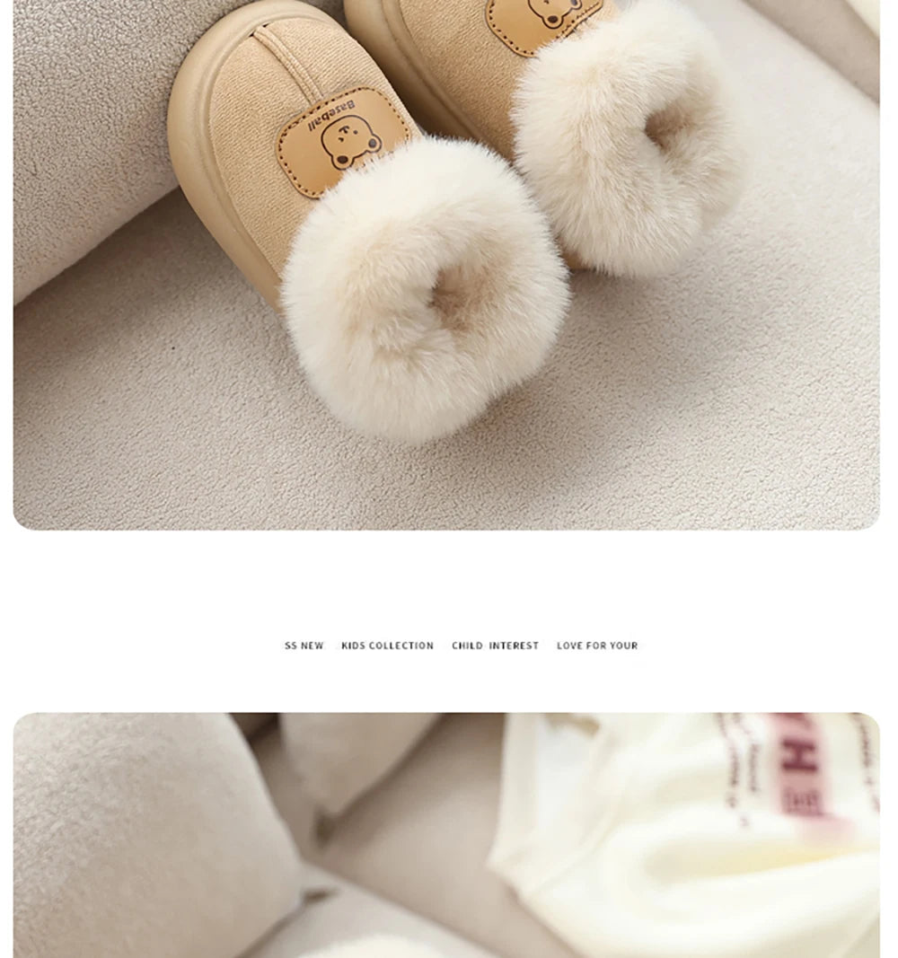 Toddler Snow Boots | Faux Fur Warm Slip-On with Anti-Slip Sole (1–3 Years)
