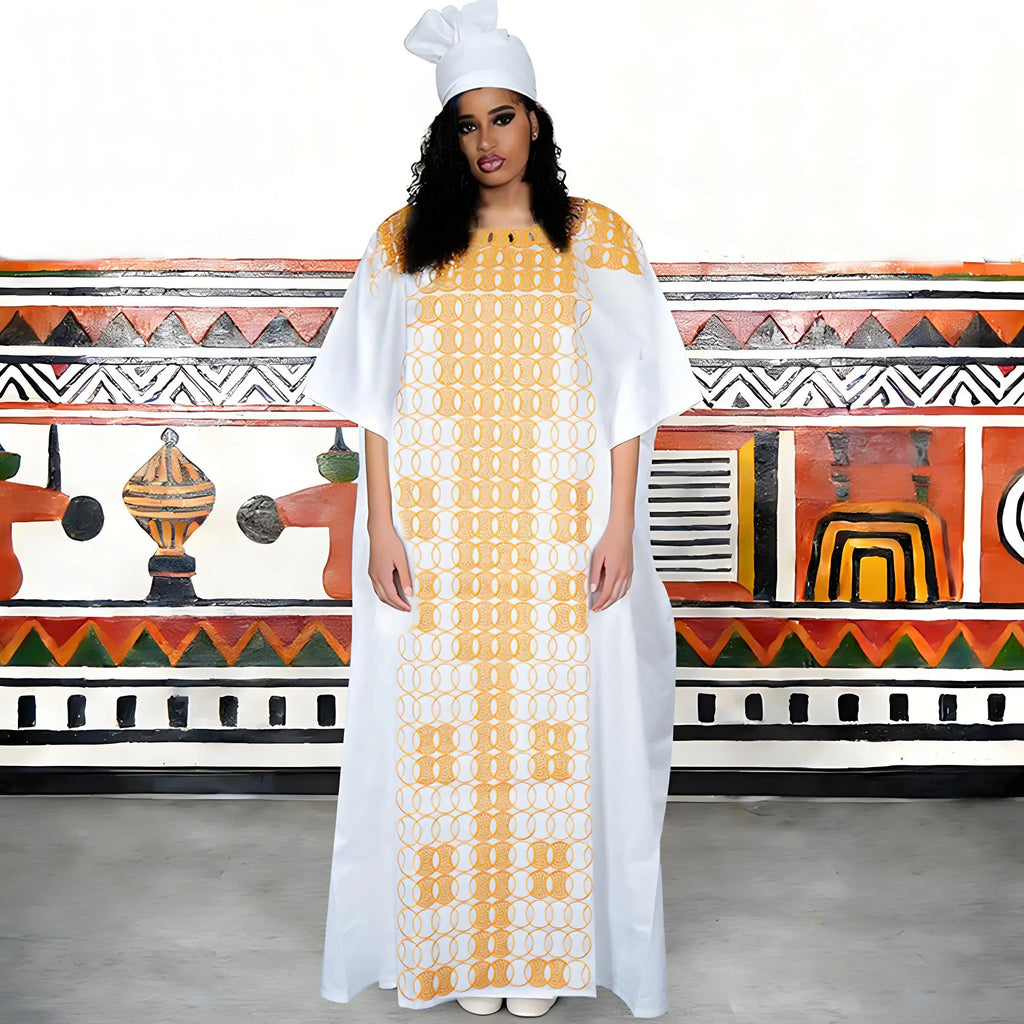 Plus Size Dashiki Ankara Dress with Headscarf | African Wedding Party Wear | Women