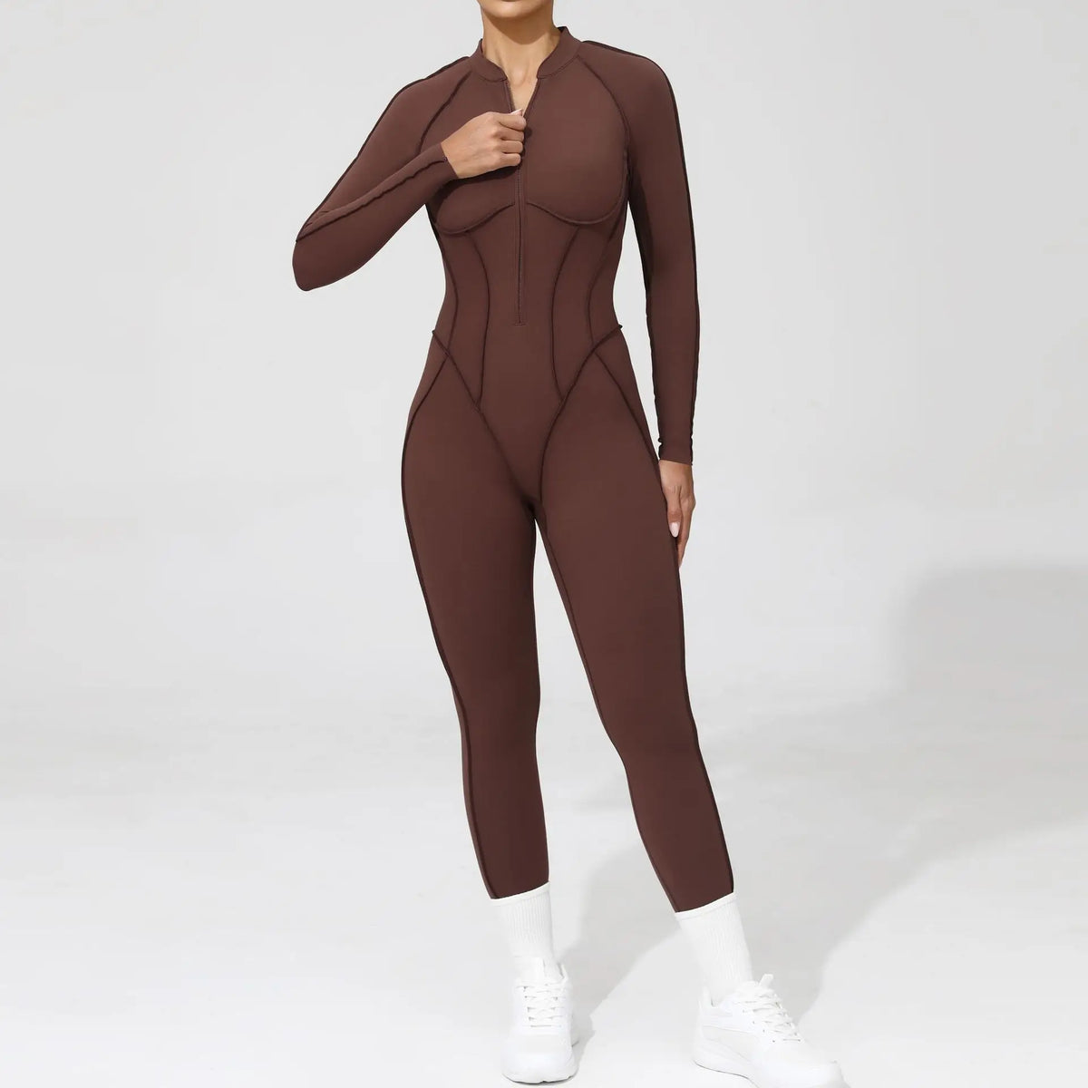 Women’s Sleeveless Yoga Jumpsuit with Open-Back Detail