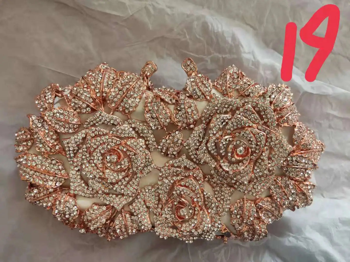Women's Crystal Clutches Cocktail Purse