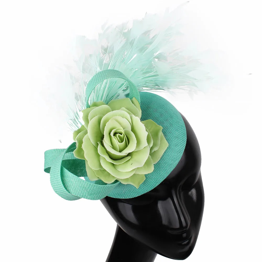 Rose Flower Pillbox Fascinator Hat | Elegant Wedding & Derby Headpiece