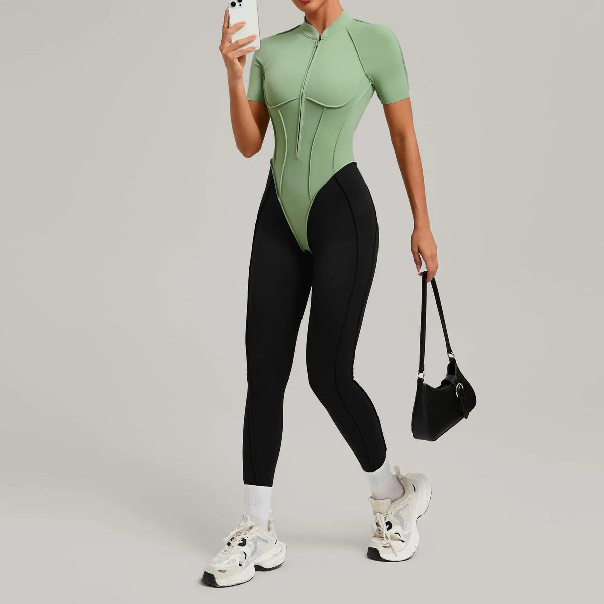 Women’s Sleeveless Yoga Jumpsuit with Open-Back Detail