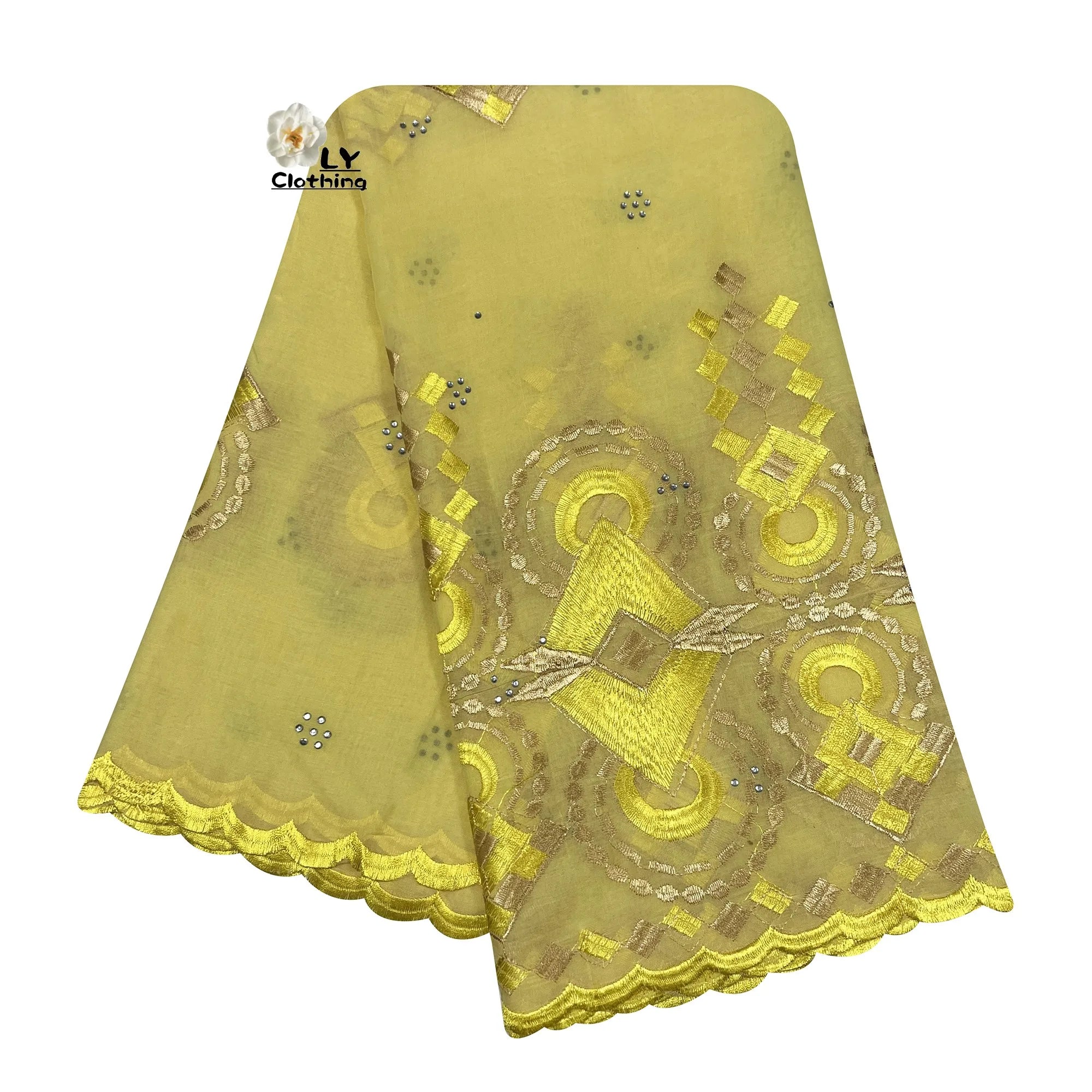 Embroidered Sequin Hijab Shawl - Premium Cotton Pashmina
