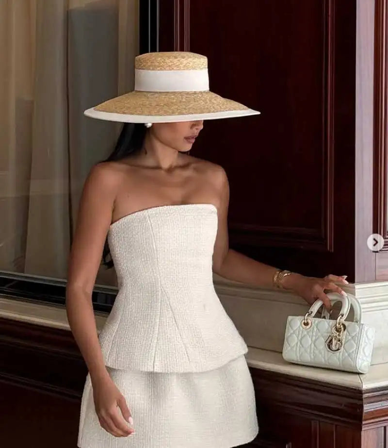 Women's Shiny Straw Sun Hat | Hepburn Style Beach Hat