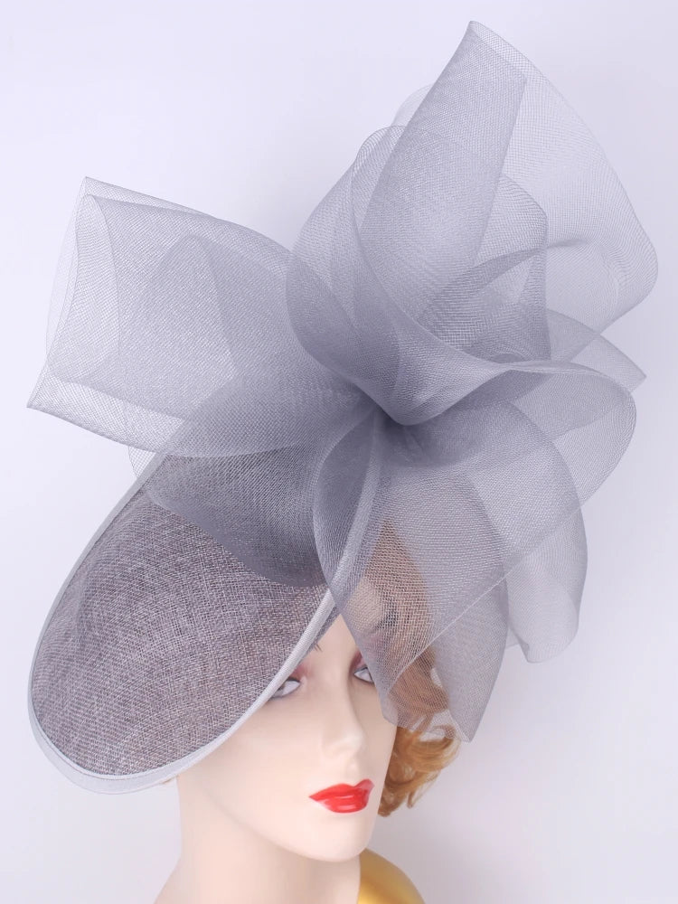 Elegant Wedding Mesh Flower Fascinator Hat for Women Tea Party Headpiece Royal Ascot