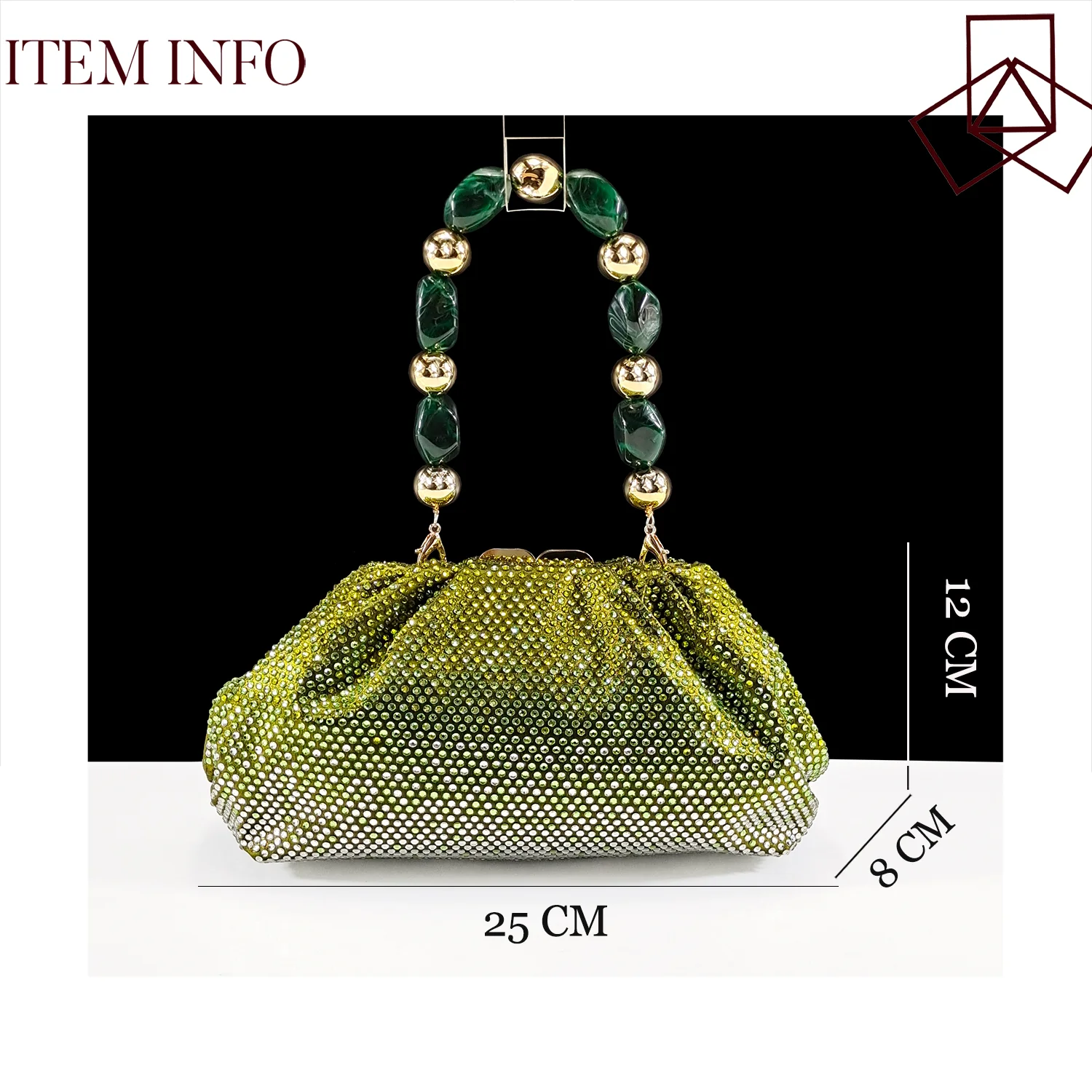 Shiny Italian Fashion Pointed Toe Women High Heel Shoes Mixed Color Effect Rhinestone Decoration Shoes And Bag Set