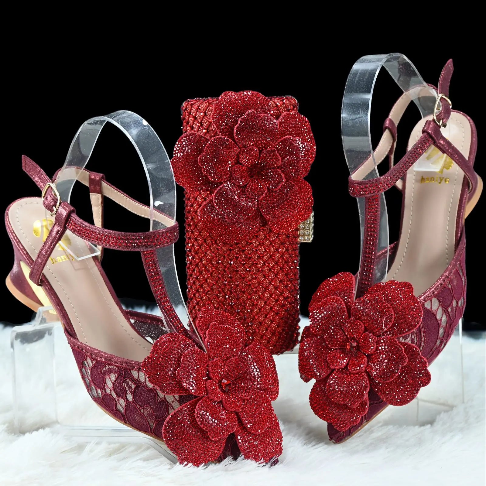 African Wedding fashion Shoes with Matching Bags For Women