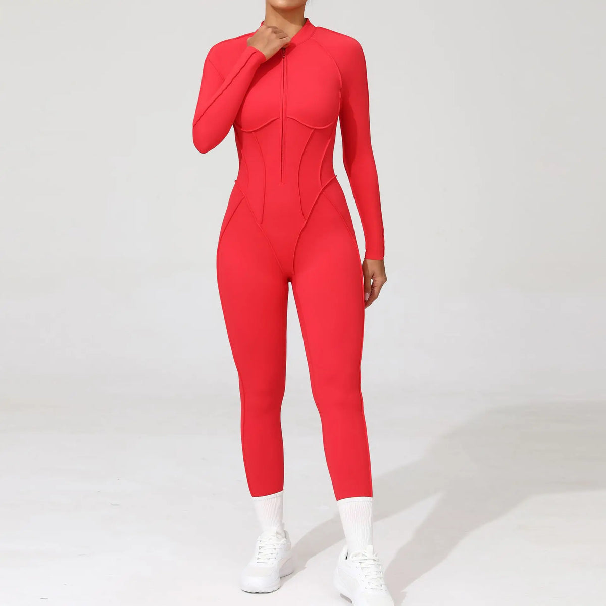 Women’s Sleeveless Yoga Jumpsuit with Open-Back Detail