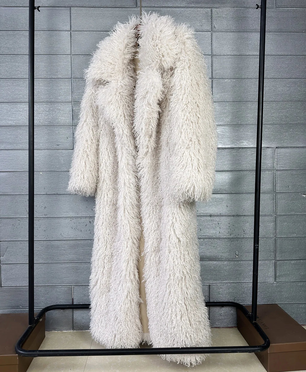 LANMREM Colorful Women's Furry Coat Rose Pink Faux Fur Coat Suit Collar Autumn Winter Thick Cardigan Long Overcoat Chic 2DB5859