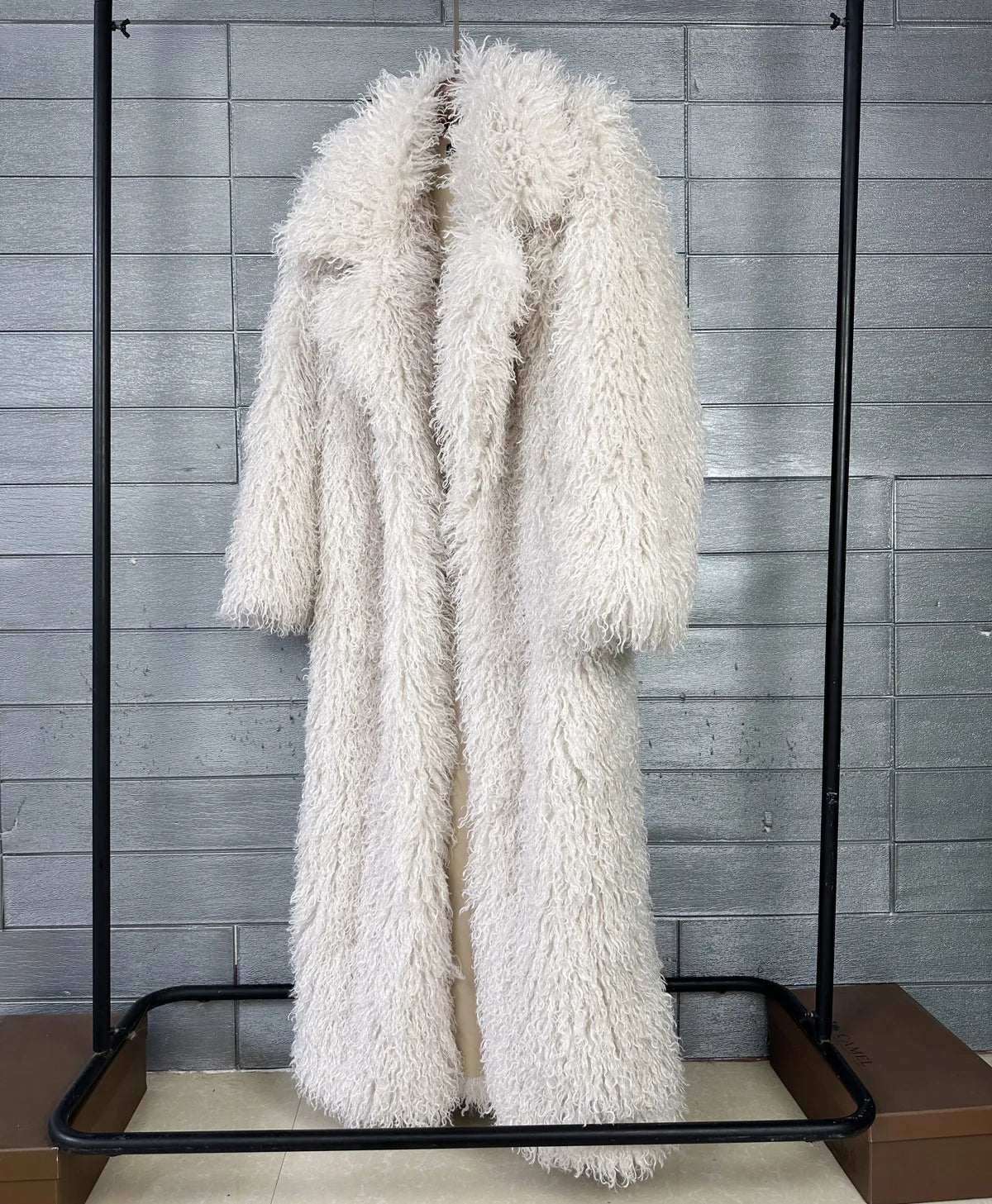 LANMREM Colorful Women's Furry Coat Rose Pink Faux Fur Coat Suit Collar Autumn Winter Thick Cardigan Long Overcoat Chic 2DB5859