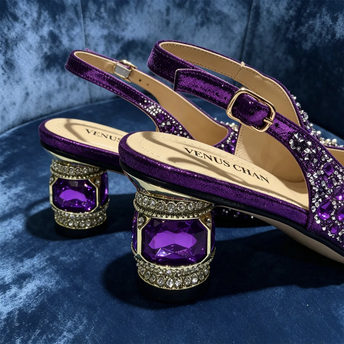 Sky Gold Elegant Nigerian Rhinestone Wedding Shoe and Bag Set Italian Inspired High Heels and Matching Handbag