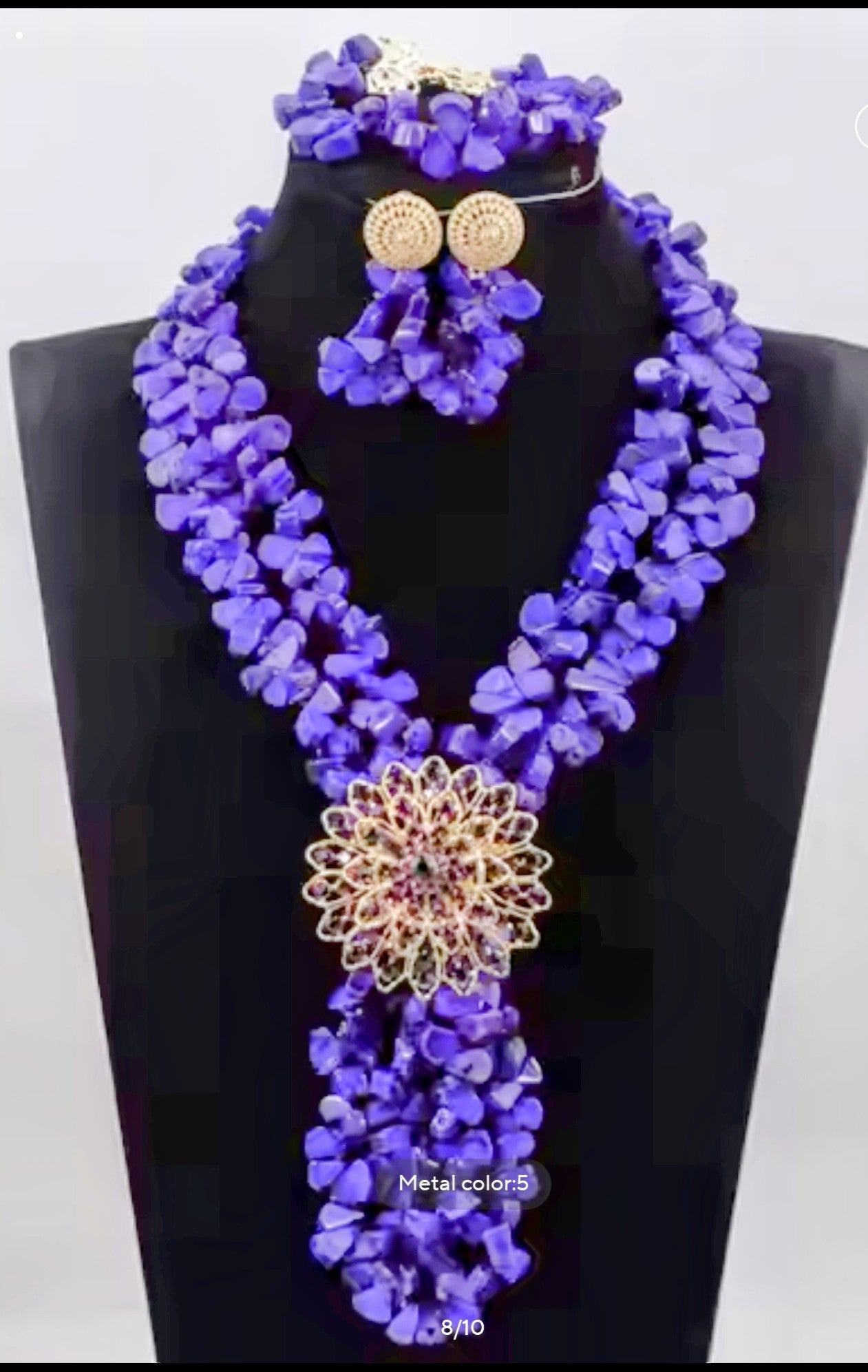 Fabulous African Beads Jewelry Set Latest Coral Beads Necklace Set Wholesale
