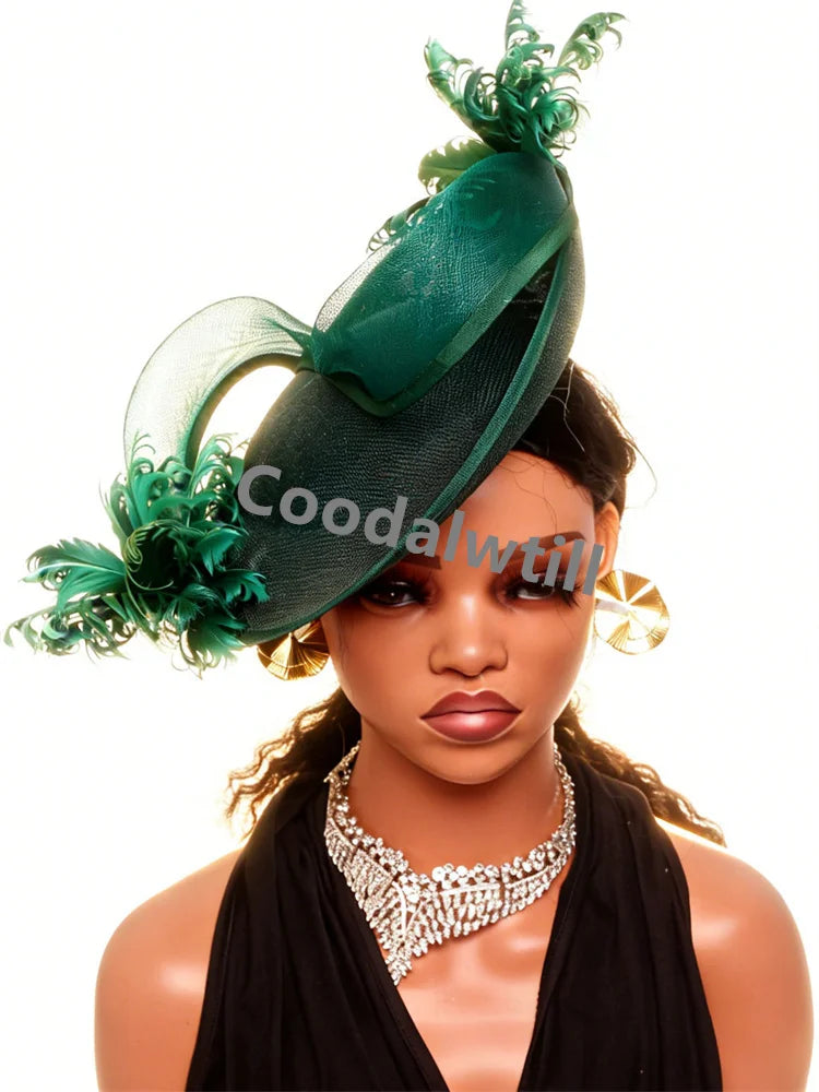 Women's Fascinator Derby Headpiece Feather Fancy Caps