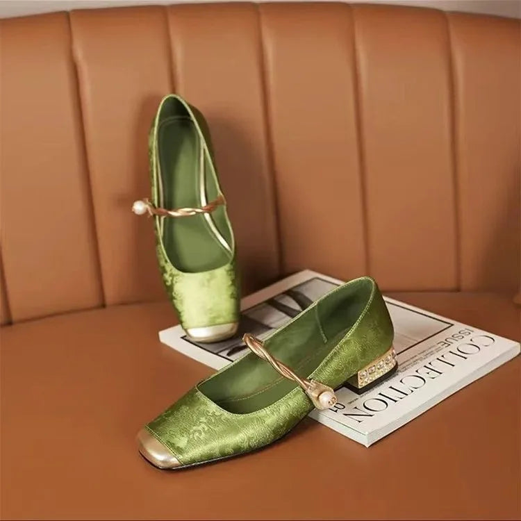 2026 Hot Sale Women's Versatile French Style Shallow Mouth Single Shoes Casual Lightweight Mary Jane Shoes