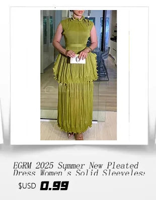 EGRM Pleated Dress Lapel Single Breasted Long Sleeves Color Block Tassel Hem Loose Designer Dresses for Women 2024 New 2Ra5928