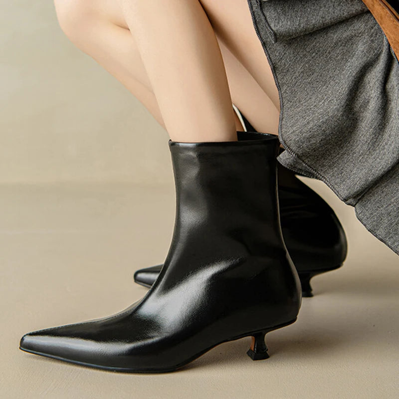 Women's Real Leather Ankle Boots