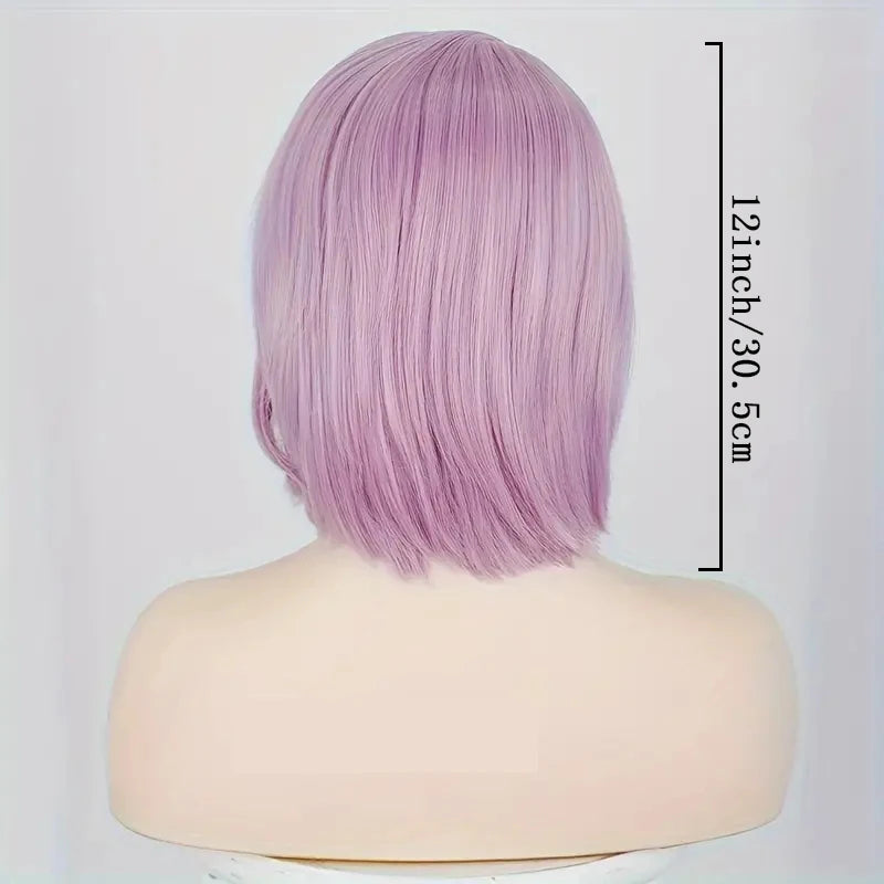 Lavender Purple Shoulder- Wig | Straight Synthetic Heat-Resistant | Women