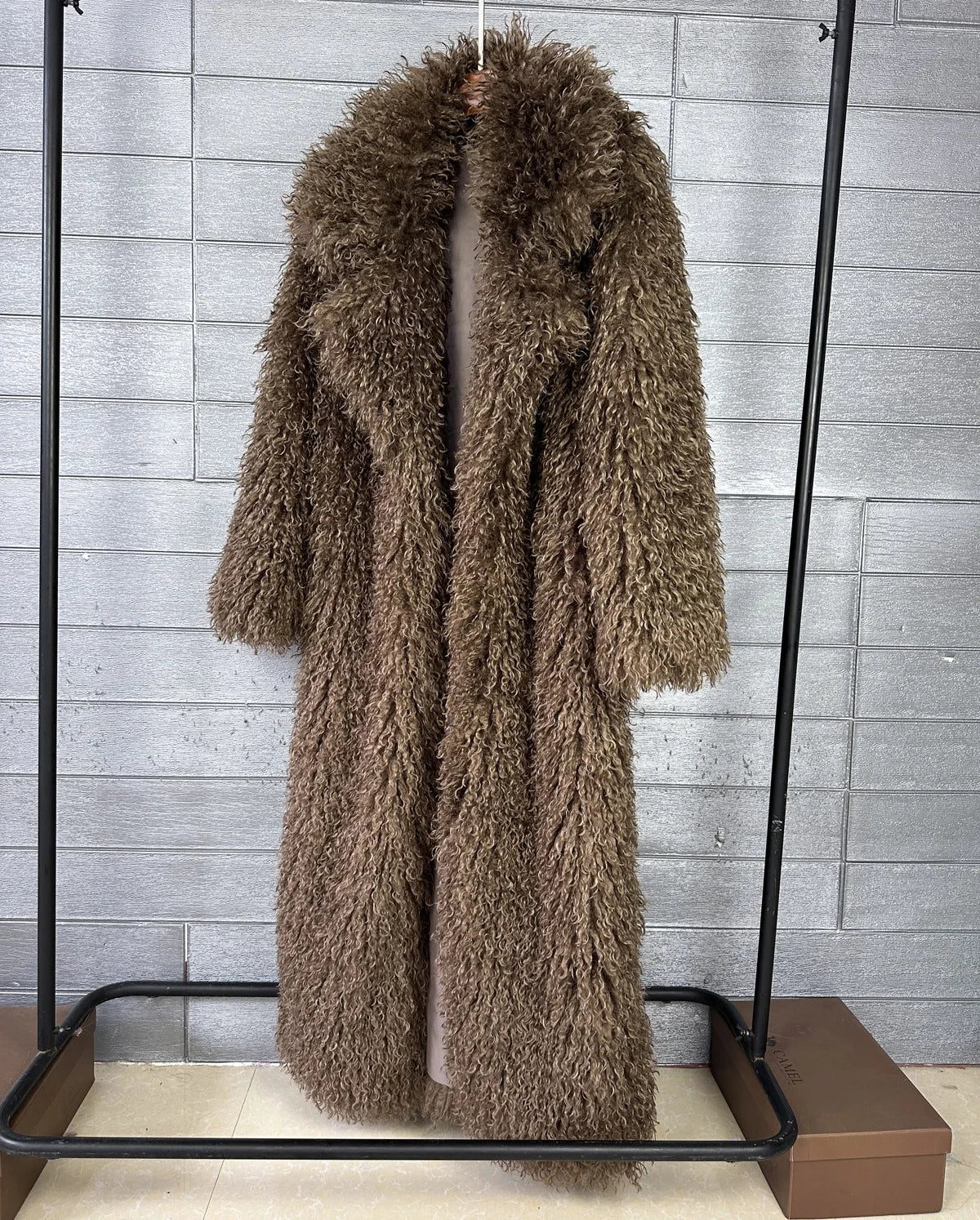 LANMREM Colorful Women's Furry Coat Rose Pink Faux Fur Coat Suit Collar Autumn Winter Thick Cardigan Long Overcoat Chic 2DB5859
