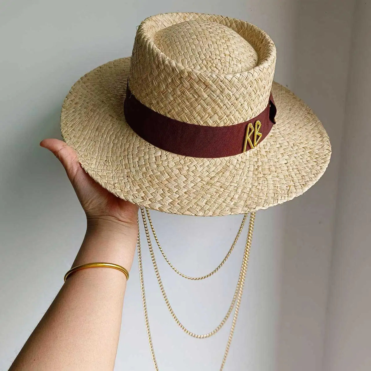 Women's Shiny Straw Sun Hat | Hepburn Style Beach Hat
