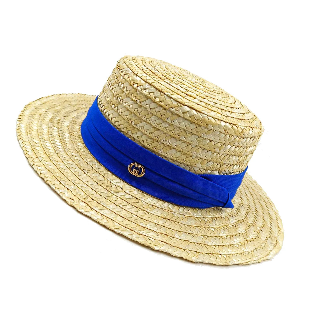 Women's Shiny Straw Sun Hat | Hepburn Style Beach Hat | AvantBah