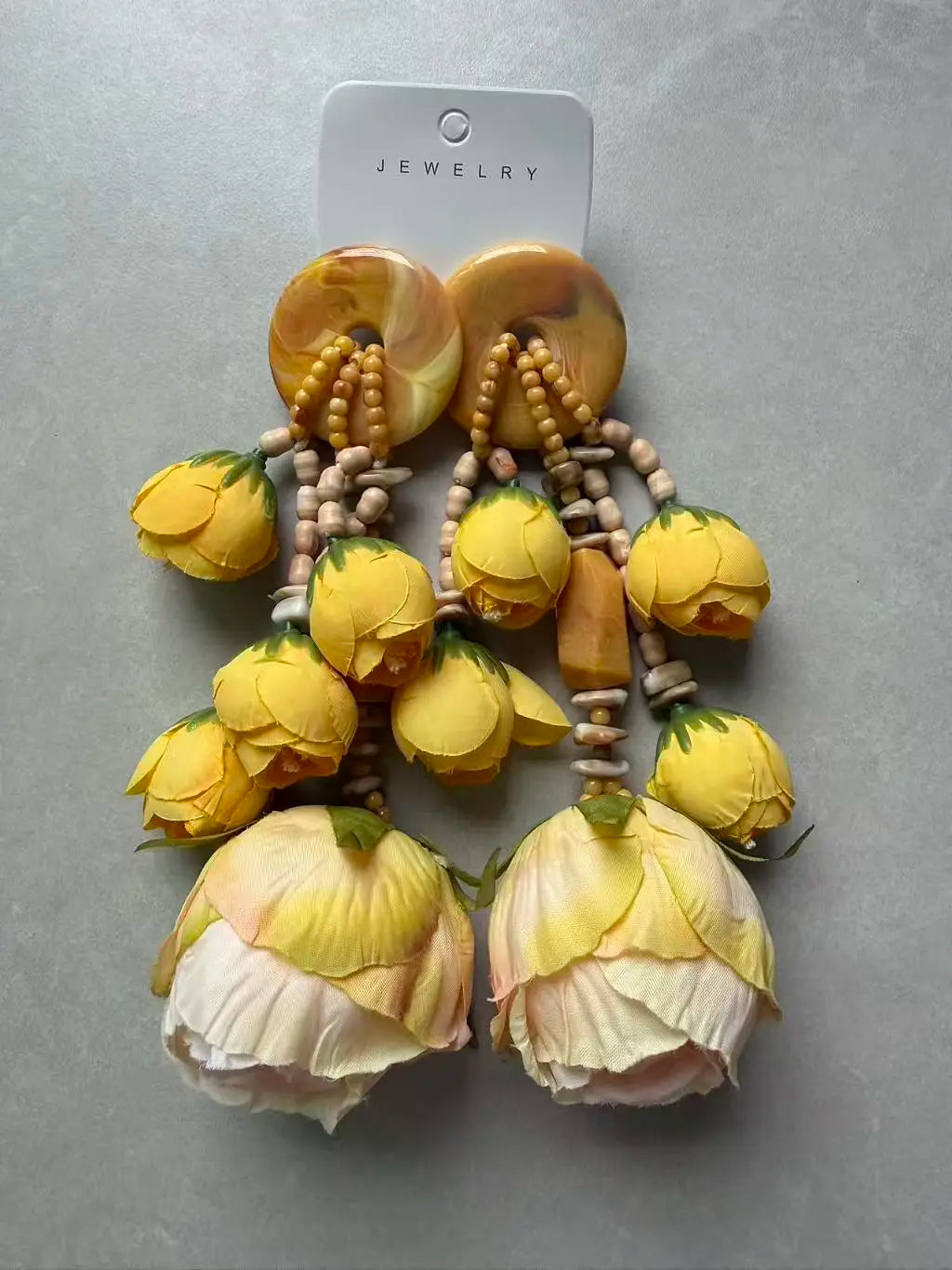 Bohemian Statement Style Rosebud Earrings For Women Trendy Luxury Vintage