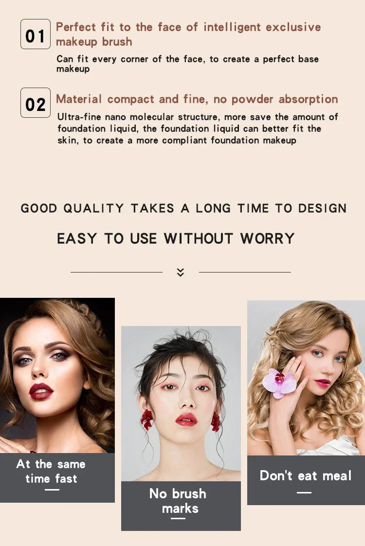 Makeup Brush Liquid Foundation BB Cream New Amazing Trackless Soft High density fiber hair easy to carry beauty tool for girls