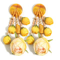 Bohemian Statement Style Rosebud Earrings For Women Trendy Luxury Vintage