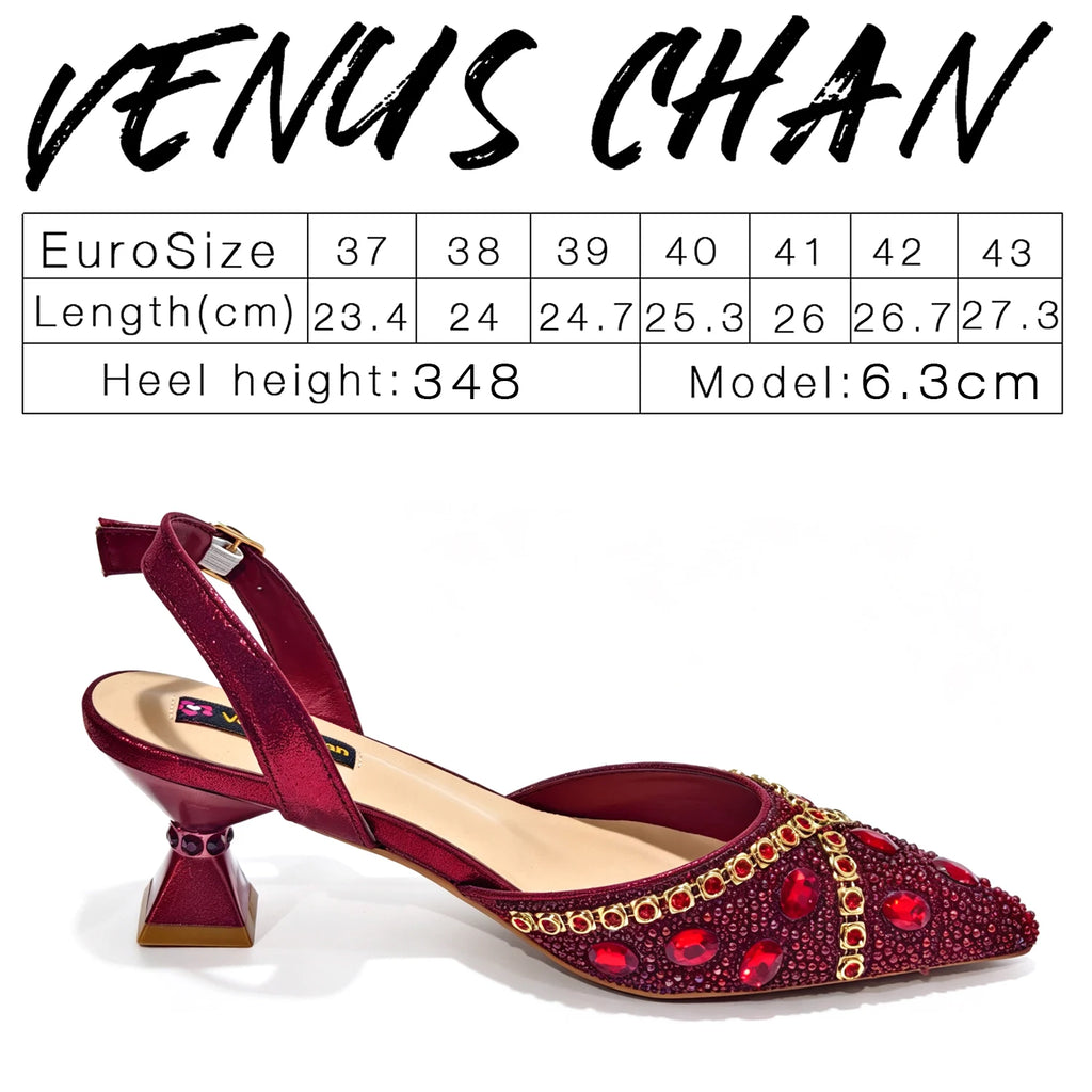 New Italian Design Blue Rhinestone High Heel Shoes & Bag Set Elegant Pointed-Toe For Women Wedding Party Evening Occasions